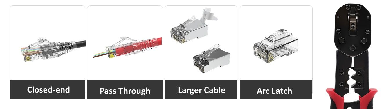 Anwendungen für Crimpwerkzeuge für RJ45-Stecker